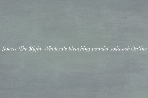Source The Right Wholesale bleaching powder soda ash Online