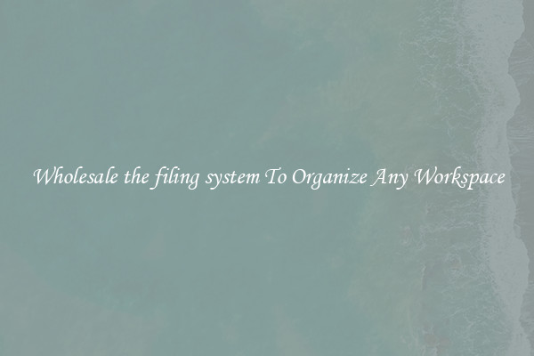 Wholesale the filing system To Organize Any Workspace