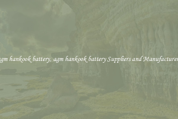agm hankook battery, agm hankook battery Suppliers and Manufacturers