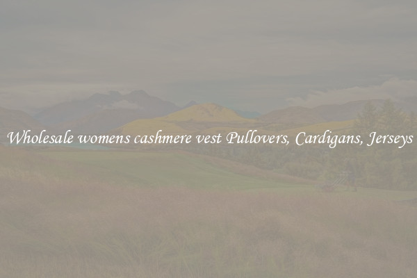 Wholesale womens cashmere vest Pullovers, Cardigans, Jerseys