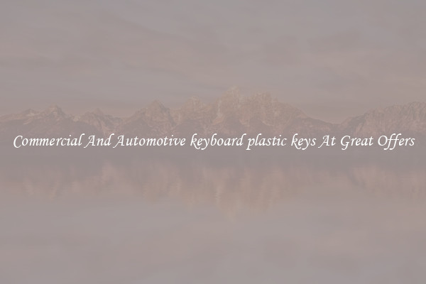 Commercial And Automotive keyboard plastic keys At Great Offers