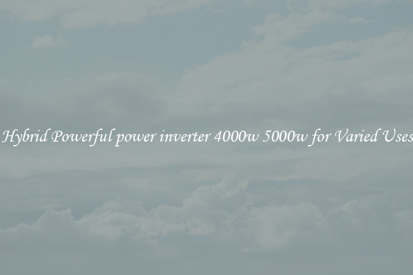 Hybrid Powerful power inverter 4000w 5000w for Varied Uses