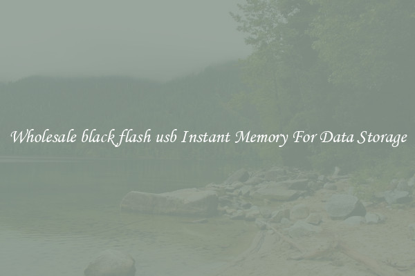 Wholesale black flash usb Instant Memory For Data Storage