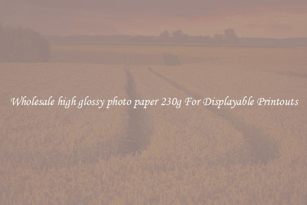 Wholesale high glossy photo paper 230g For Displayable Printouts