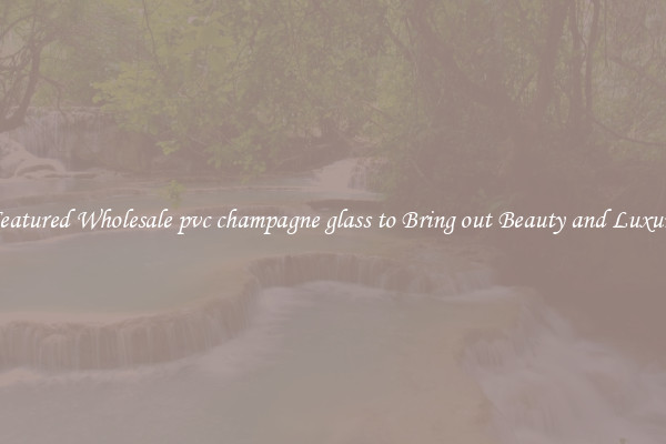 Featured Wholesale pvc champagne glass to Bring out Beauty and Luxury
