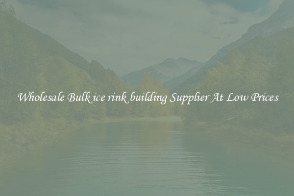 Wholesale Bulk ice rink building Supplier At Low Prices