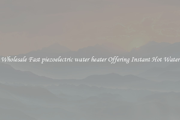 Wholesale Fast piezoelectric water heater Offering Instant Hot Water