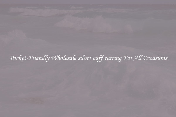 Pocket-Friendly Wholesale silver cuff earring For All Occasions