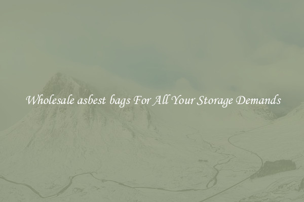Wholesale asbest bags For All Your Storage Demands