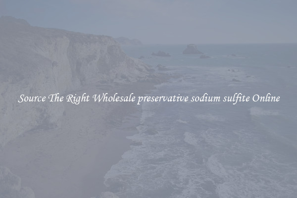 Source The Right Wholesale preservative sodium sulfite Online