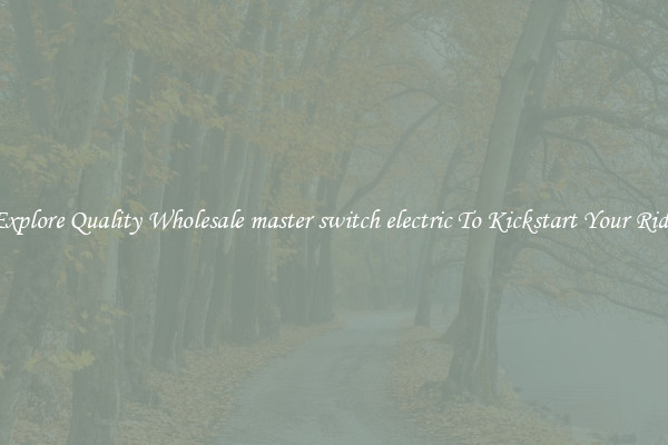 Explore Quality Wholesale master switch electric To Kickstart Your Ride